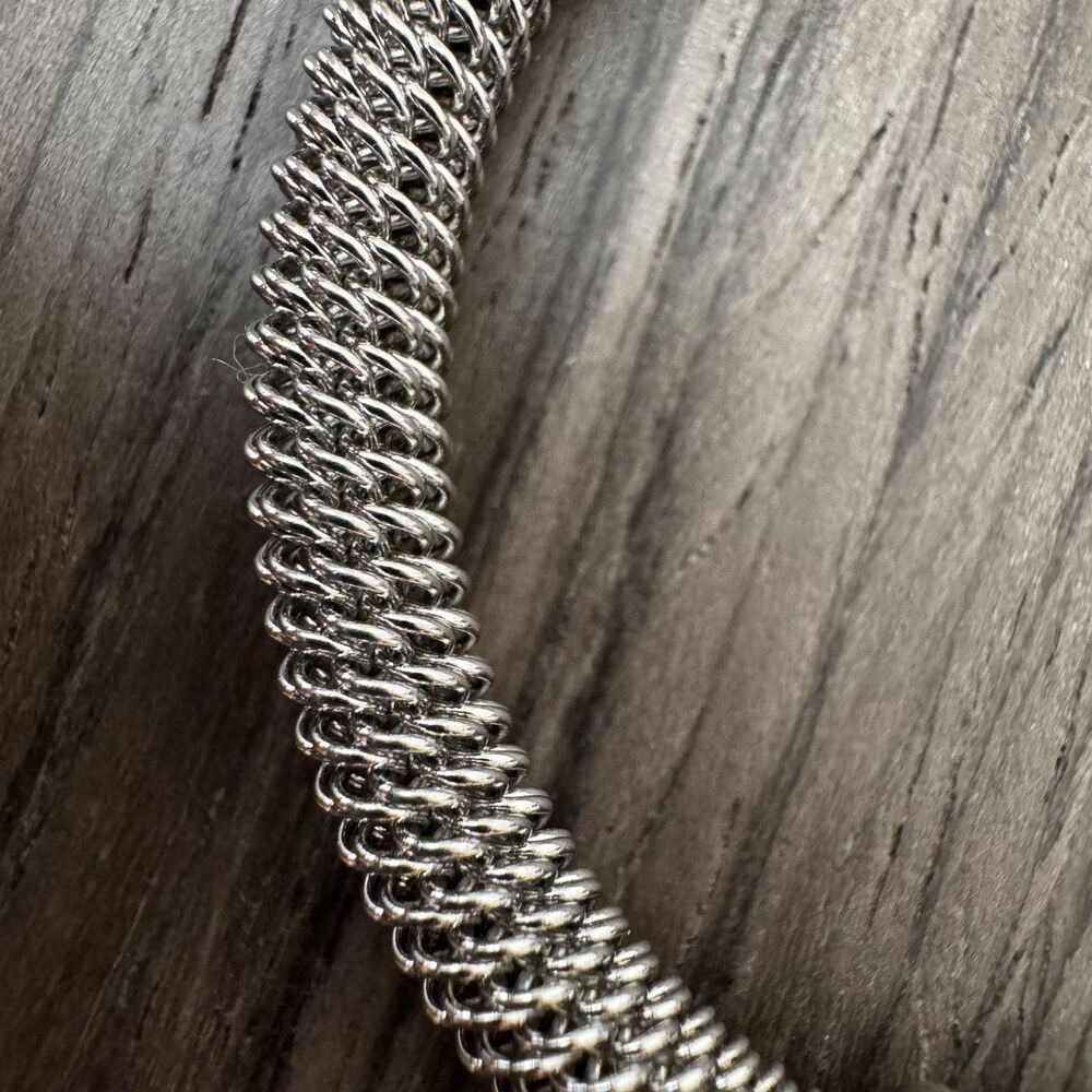 Majorica Women's Stainless Steel Rhodium Plated Bangle Bracelet Organic Pearl - Picture 5 of 8